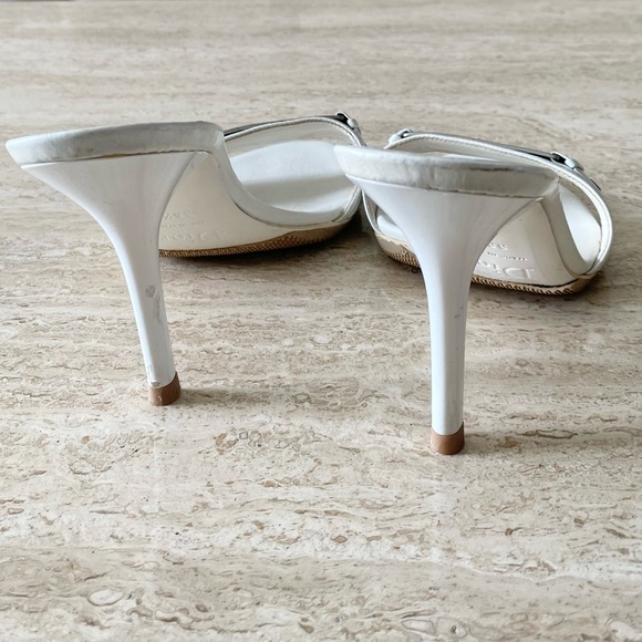 Vintage Dior Logo Plate Mule Sandal Heels - Picture 8 of 10